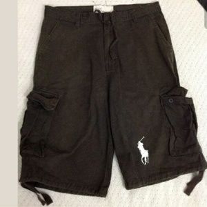 Mens Polo Ralph Lauren Brown Cargo Shorts size 34